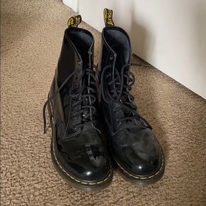 Black patent leather Docs